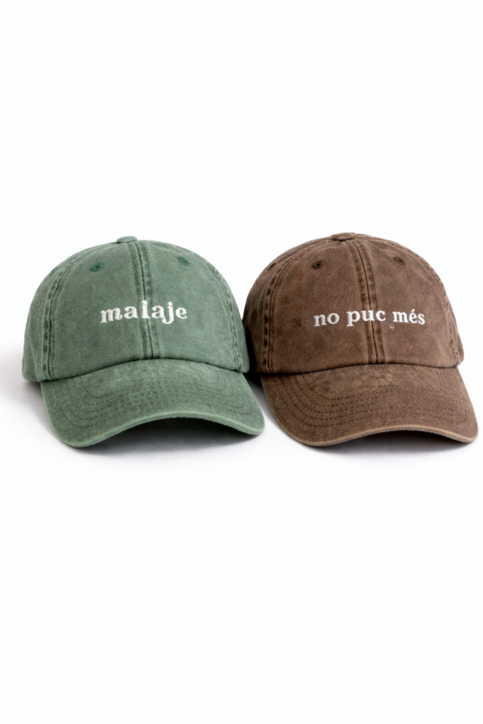 gorra verde y marron