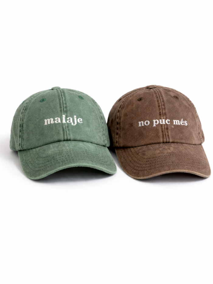gorra verde y marron