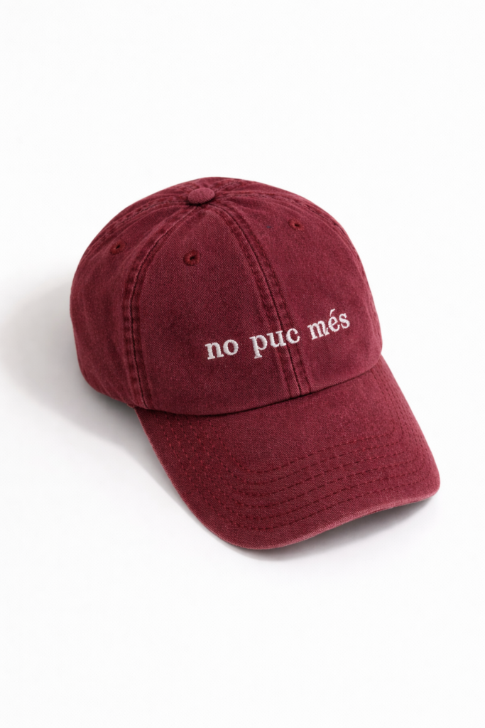 gorra no puc mes burdeos