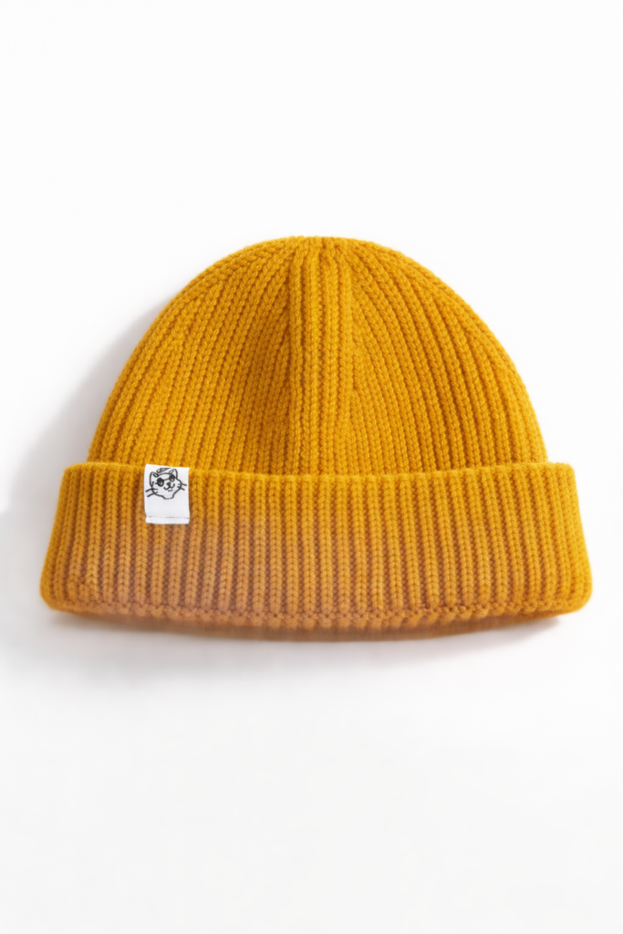 gorro lana amarillo